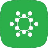 Atom Structure Glyph Round Corner vector