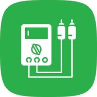 Voltmeter Glyph Round Corner vector