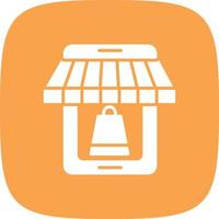 Mobile Store Glyph Round Corner vector