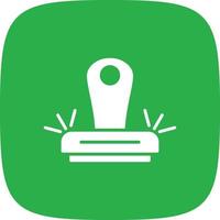 Stamp Glyph Round Corner vector