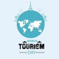 diseño de cartel del día mundial del turismo con vector