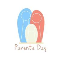 ilustración gráfica del día de los padres. bueno para eventos, eventos globales, tarjetas de felicitación, etc.