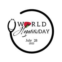 Graphic design of world hepatitis day vector