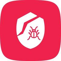 Broken Shield Glyph Round Corner vector