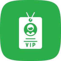 Vip Pass Glyph Round Corner vector