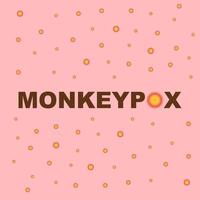 monkeypox text with smallpox spots illustration background vector