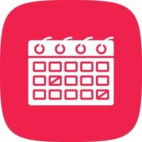 Calendar Glyph Round Corner vector