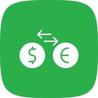 Currency Exchange Glyph Round Corner vector