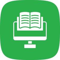 Ebook Lcd Glyph Round Corner vector