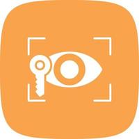 Eye Recognition  Glyph Round Corner vector