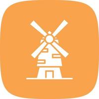 Windmill Glyph Round Corner vector