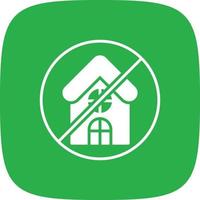 No House Glyph Round Corner vector