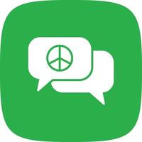 Peace Chat Glyph Round Corner vector