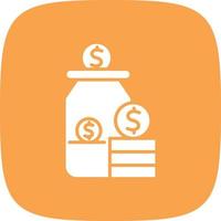 Save Money Glyph Round Corner vector