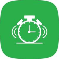 Alarm Clock Glyph Round Corner vector