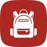 Backpack Glyph Round Corner vector