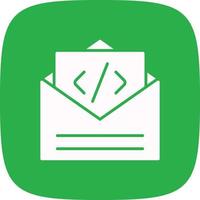 Mail Code Glyph Round Corner vector