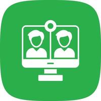 Online Meeting Glyph Round Corner vector