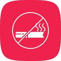 No Smoking Glyph Round Corner vector