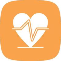 Heart Rate Glyph Round Corner vector