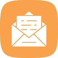 Email Glyph Round Corner vector