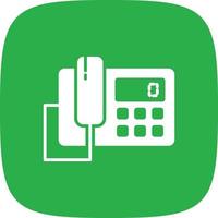 Telephone Glyph Round Corner vector