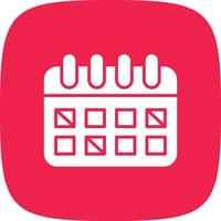 Calendar Glyph Round Corner vector