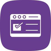 Browser Glyph Round Corner vector