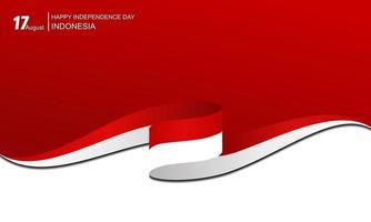 17 de agosto feliz día de la independencia república de indonesia, diseño de fondo vector