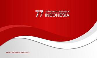 17 de agosto feliz día de la independencia república de indonesia, diseño de fondo vector