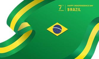 ilustración vectorial día de la independencia de brasil. fondo de tarjeta de felicitación vector