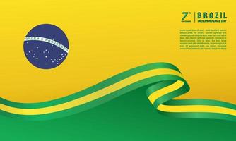 Vector Illustration Independence day of Brazil. Greeting Card Background