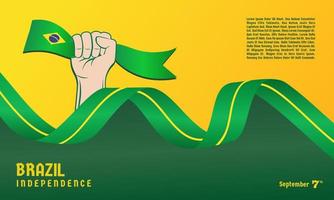 ilustración vectorial día de la independencia de brasil. fondo de tarjeta de felicitación vector