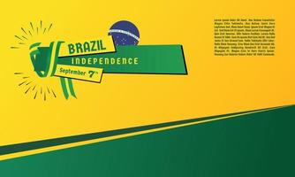 Vector Illustration Independence day of Brazil. Greeting Card Background
