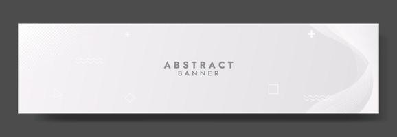 Abstract White Fluid Wave Banner Template vector