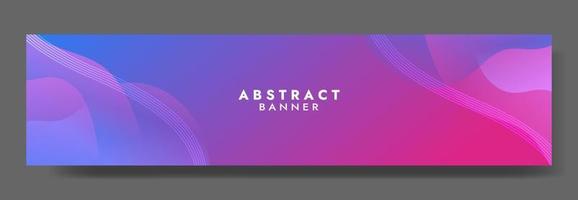 Abstract Colorful Fluid Wave Banner Template vector