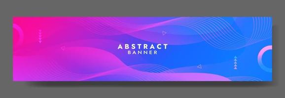 Abstract Colorful Fluid Wave Banner Template vector