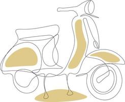 vespa with lineart style vector