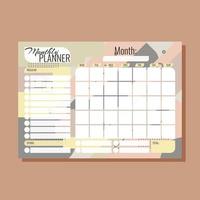 Budget planner for a month A4 format Geometric background vector