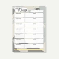 Budget planner for a week A4 format abstract background vector