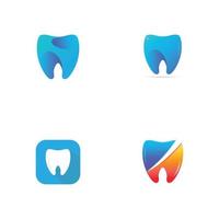 logotipo dental, cuidado dental y salud dental. ilustración de plantilla vectorial. vector