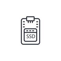 ssd iconos símbolo vector elementos para infografía web