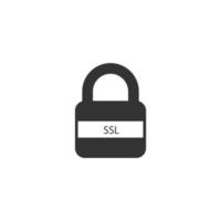 ssl iconos símbolo elementos vectoriales para infografía web vector