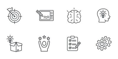 creativity icons set . creativity pack symbol vector elements for infographic web