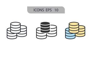 storage icons  symbol vector elements for infographic web