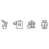 esop: conjunto de iconos del plan de propiedad de acciones de los empleados. esop - elementos de vector de símbolo de paquete de plan de propiedad de acciones de empleado para web de infografía