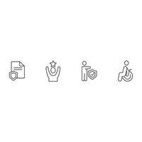 insurance icons set . insurance pack symbol vector elements for infographic web