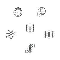 Block chain  icons set . Block chain  pack symbol vector elements for infographic web