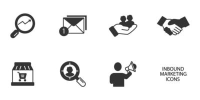 Inbound Marketing icons set . Inbound Marketing pack symbol vector elements for infographic web