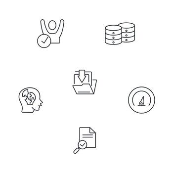 Big data  icons set . Big data pack symbol vector elements for infographic web